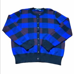 FoxCroft NYC Plaid Cardigan Women’s XL